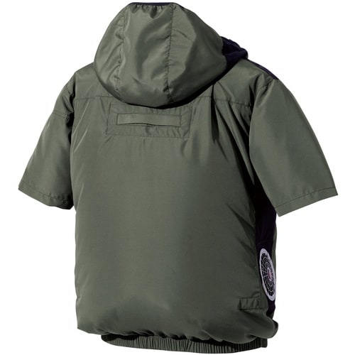 快適ウェア サイドファン半袖フードジャケット 8L