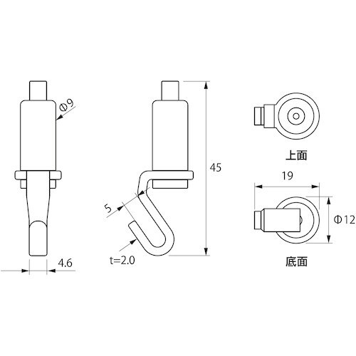 福井金属工芸 パワーミニワイヤー自在用フック H−