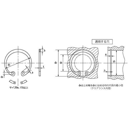 オチアイ ACP C形止め輪 穴用 RTW−35