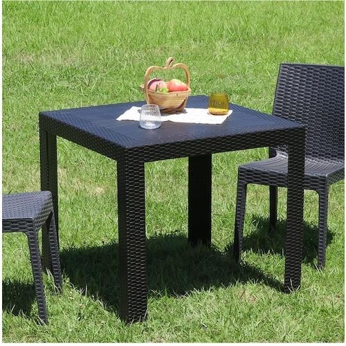 不二貿易 ステラ テーブル 80角 ブラック(11