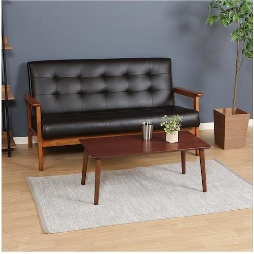 不二貿易 突板ローテーブル 8040BR