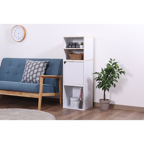 不二貿易 キューブボックス ホワイト CB35OP