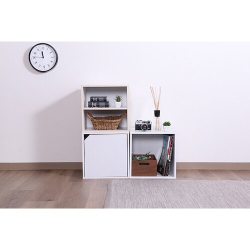 不二貿易 キューブボックス ホワイト CB35OP