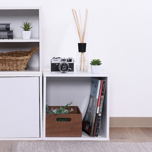 不二貿易 キューブボックス ホワイト CB35OP