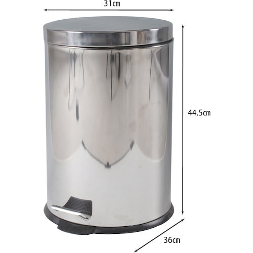 不二貿易 ステンレス ラウンドペダルペール 20L