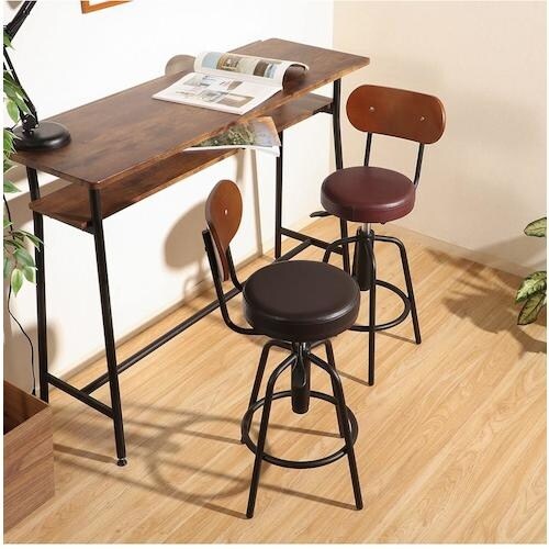 不二貿易 バースツール背付 HK−61201DBR