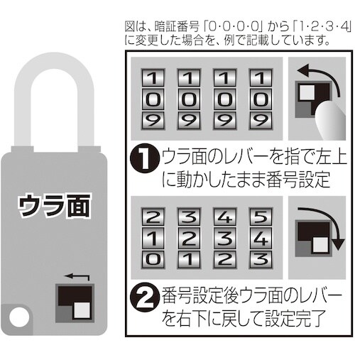 ノムラテック コンビネーションパドロック 4DIA
