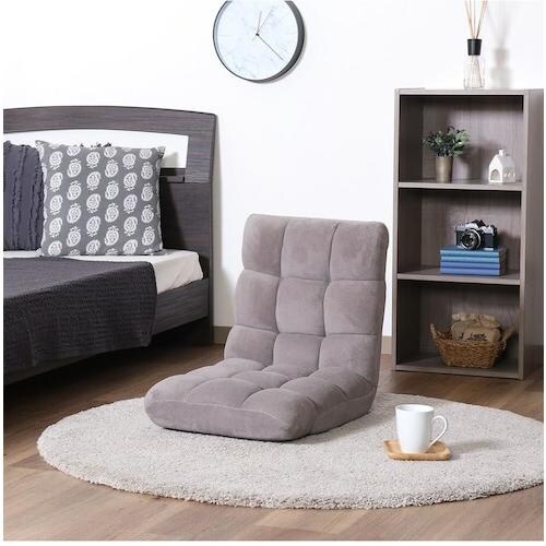 不二貿易 ふわもこ フロアチェア グレージュ