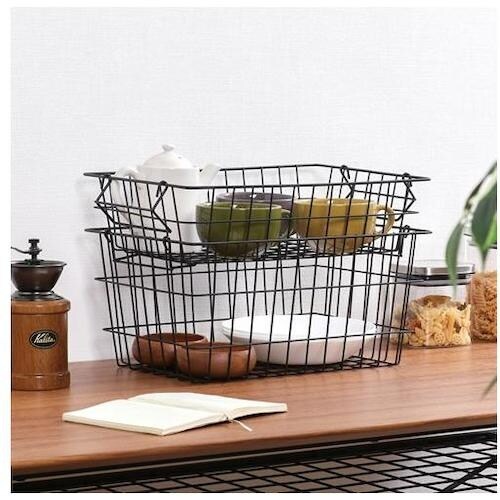 不二貿易 キッチンワゴン バスケット3段 ホワイト