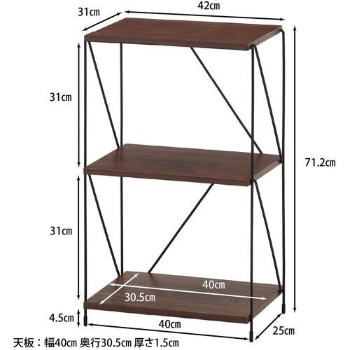 不二貿易 EZBOワイヤーラック3段 40幅 MB