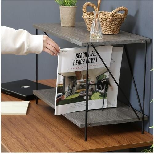 不二貿易 EZBOワイヤーラック2段 60幅 GY