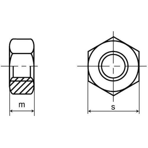 SUNCO 三価ホワイト 小形ナット(2種(B12