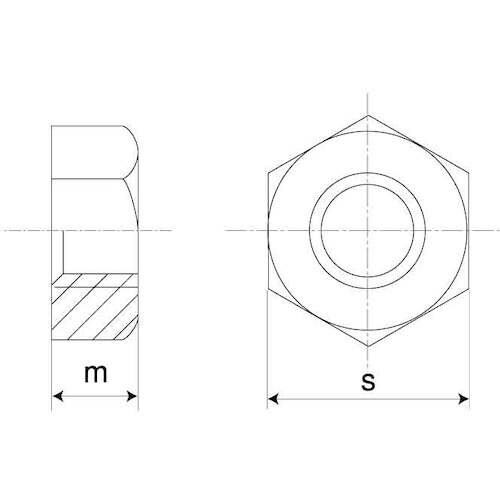 SUNCO 小形六角ナット(1種 (B14 3/8
