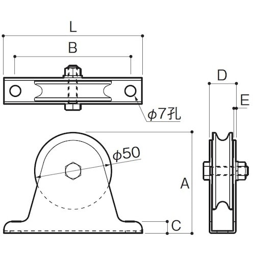 ふじわら 固定ブロック オープン型タテ型1車