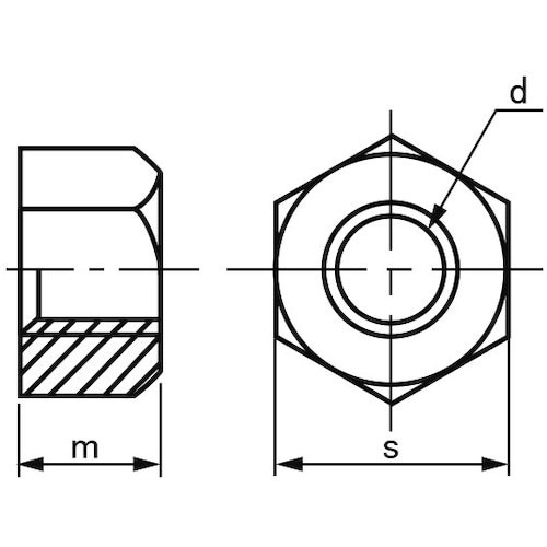 SUNCO 10割ナット 1種 M48 (1本入)