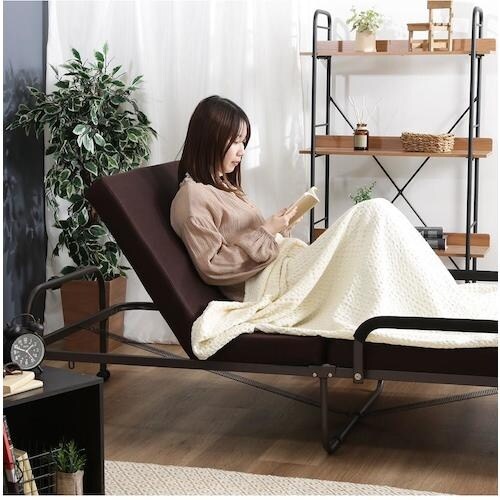 不二貿易 低反発折たたみベッド フリーロック42段