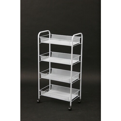 不二貿易 メッシュ トローリー4段WH