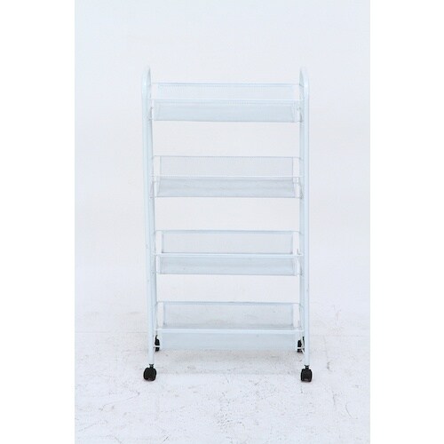 不二貿易 メッシュ トローリー4段WH