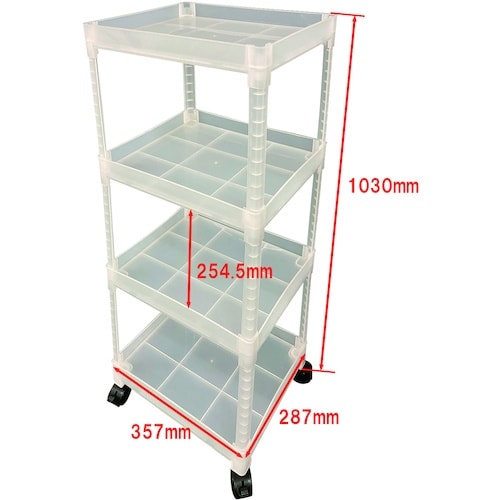 DAIDOHANT 4段ラックTR−401 キャス