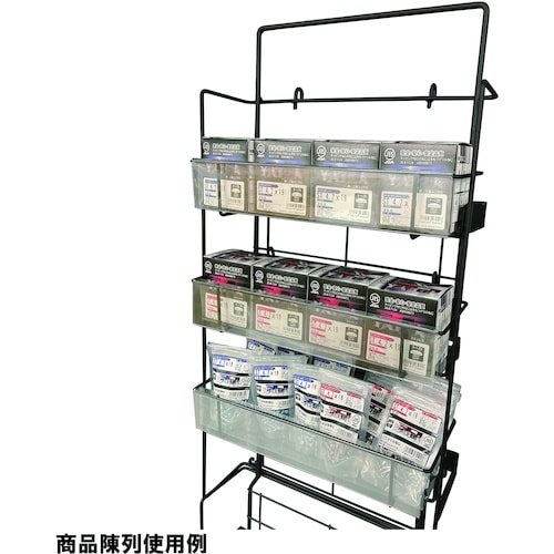 DAIDOHANT エンドサイド什器 黒 5段 ネ