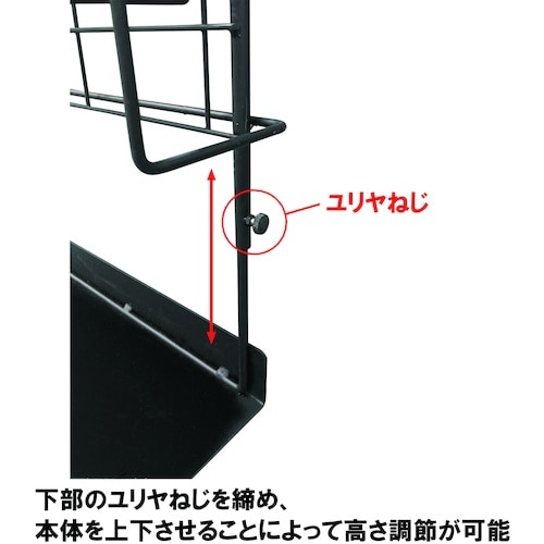DAIDOHANT エンドサイド什器 黒 5段 ネ