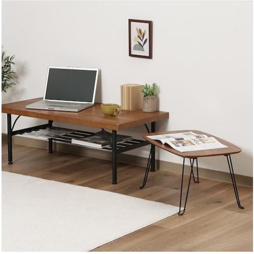 不二貿易 折れ脚ローテーブル トロン 6040MB