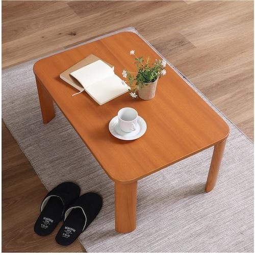 不二貿易 折脚ローテーブル(ナチュラル) KSM−