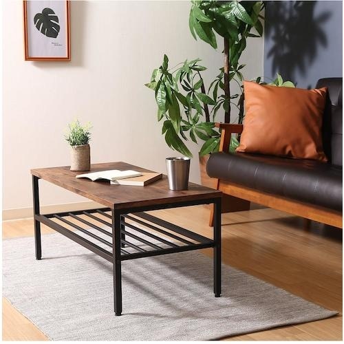 不二貿易 リビングテーブル棚付 ナビア