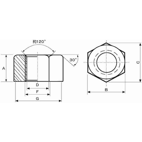 SUNCO SUS 10割ナット 1種 輸入品