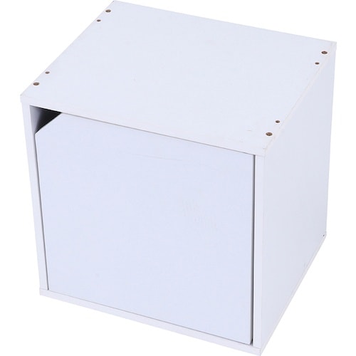 不二貿易 キューブボックス 扉付 ホワイト CB3