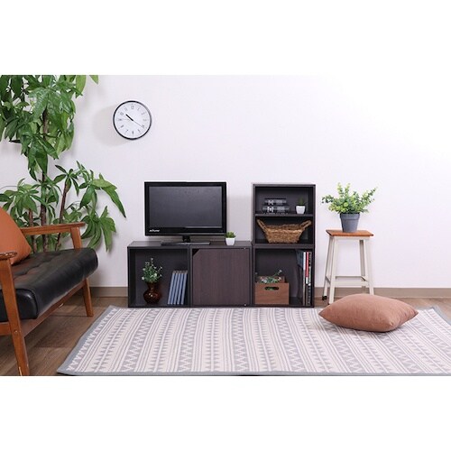 不二貿易 キューブボックス ブラウン CB35OP