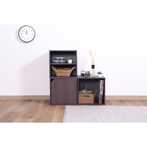 不二貿易 キューブボックス ブラウン CB35OP