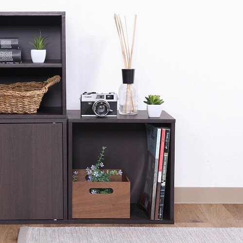 不二貿易 キューブボックス ブラウン CB35OP