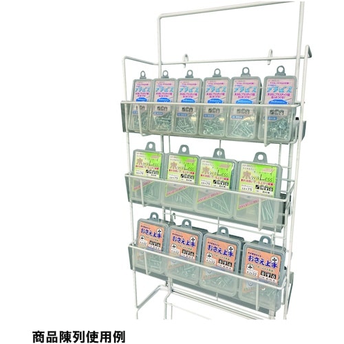 DAIDOHANT エンドサイド什器 白 5段 ネ