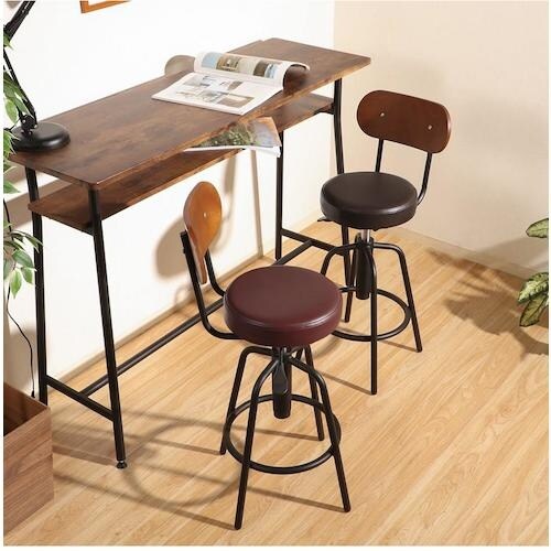 不二貿易 バースツール背付 HK−61201BR