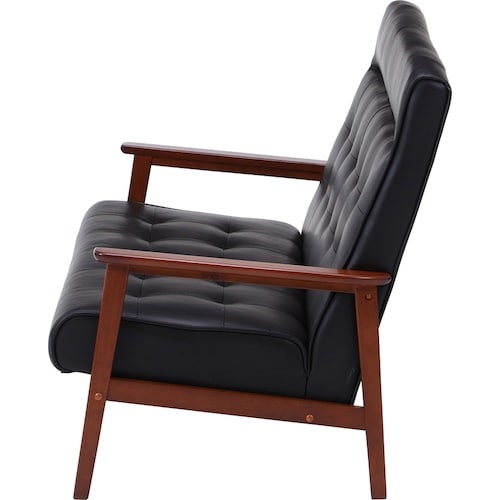 不二貿易 ハイバックPUソファー フレンズDBR