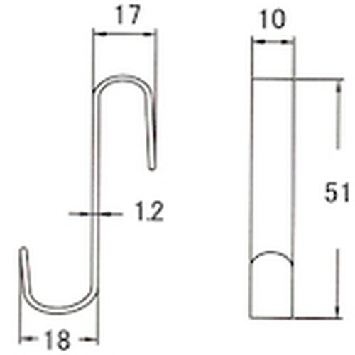ニッサチェイン S−2黒長押フック(50個)
