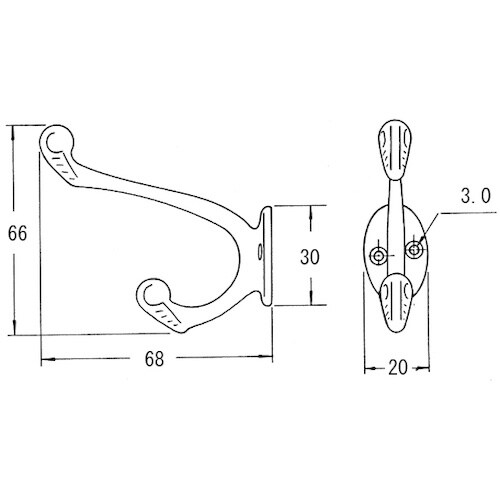ニッサチェイン 110小ニッケル菊葉帽子掛(60個
