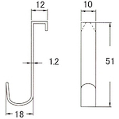 ニッサチェイン S−1黒鴨居フック(50個)