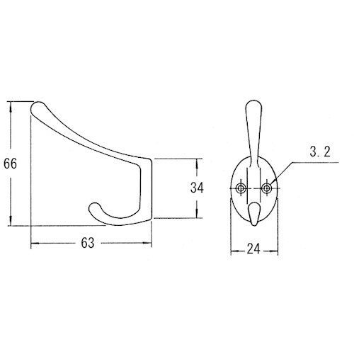 ニッサチェイン PK−12小黒 落京帽子掛(10個