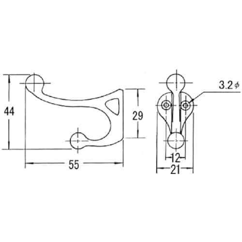 ニッサチェイン 160茶並型帽子掛(40個入)