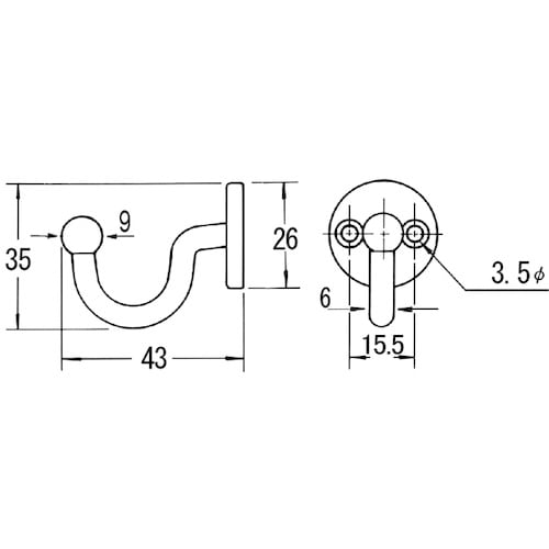 ニッサチェイン 310U型アイボリー二ユーフック(