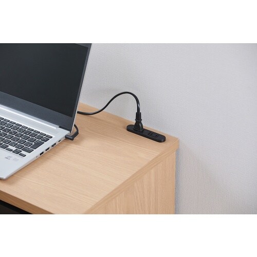 IRIS 297156 収納付きデスク ナチュラル