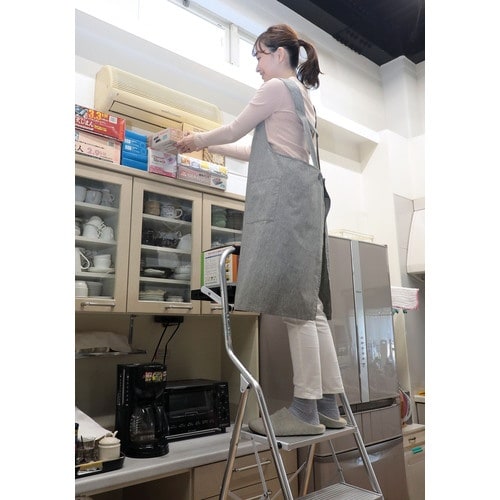 TASSCOM アルミ製トレー付き脚立 4段