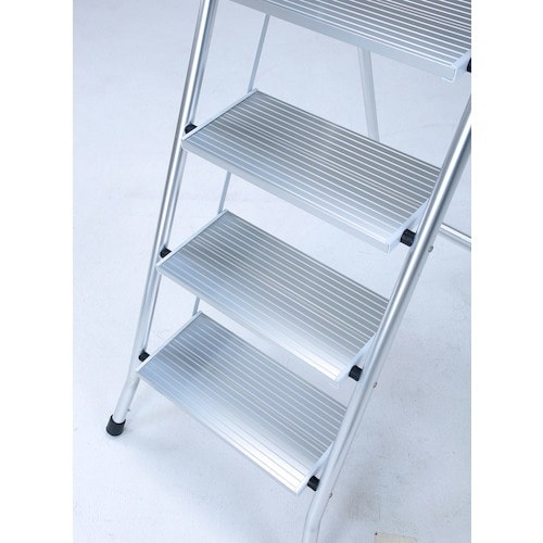 TASSCOM アルミ製トレー付き脚立 4段