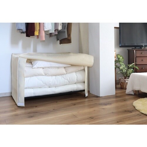 TASSCOM カバー付き布団収納ラック ホワイト