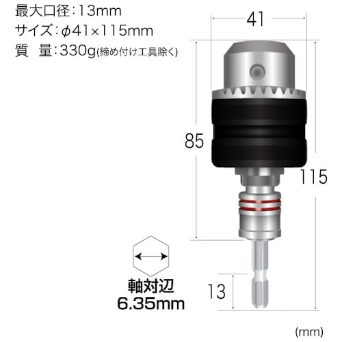JEFCOM ビット交換式ドリルチャック