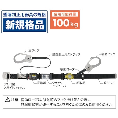 JEFCOM 墜落制止用器具(胴ベルト型・ダブルフ