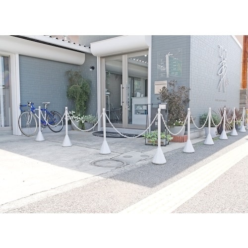 ミツギロン スマートチェーンポール ホワイトシルバ