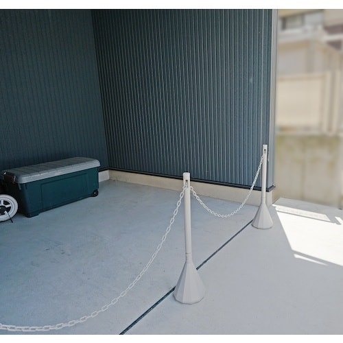 ミツギロン スマートチェーンポール ホワイトシルバ